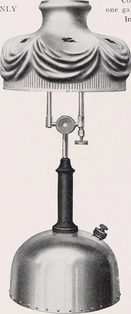 An illustration from Kerosene and gasoline lighting systems : for the illumination of stores, residences, halls, opera houses, churches, streets, boulevards, parks, wharves, railway stations, etc. : 1915-1916 / Nagel-Chase Mfg. Co, 1915, leaf 40