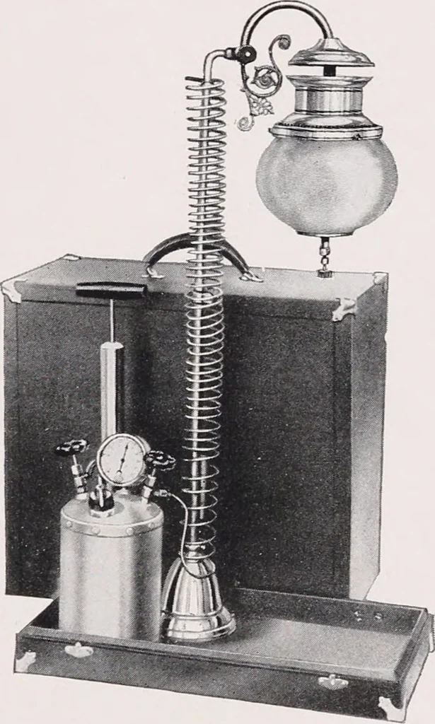 An illustration from Kerosene and gasoline lighting systems : for the illumination of stores, residences, halls, opera houses, churches, streets, boulevards, parks, wharves, railway stations, etc. : 1915-1916 / Nagel-Chase Mfg. Co, 1915, leaf 53