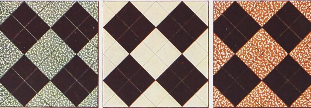 An illustration from Grès cérame, orvercéram éléments mosaíques d'or et d'argent, páte de verre / Produits céramiques de Maubeuge, société anonyme au capital de deux millions : Douzies-Maubeuge, Nord France, 1900, leaf 13