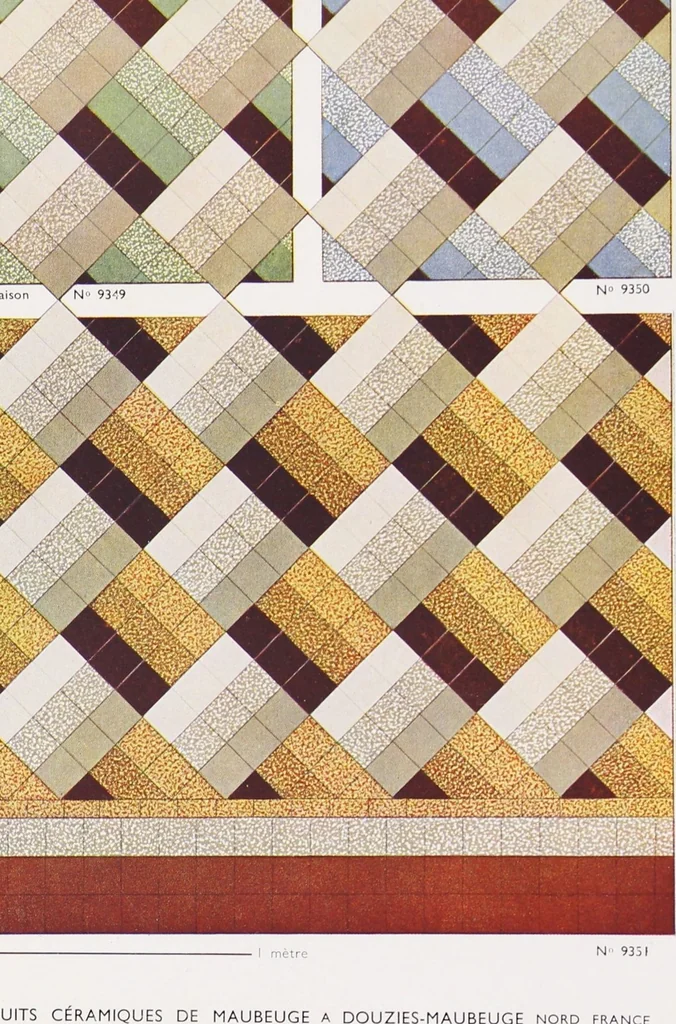 An illustration from Grès cérame, orvercéram éléments mosaíques d'or et d'argent, páte de verre / Produits céramiques de Maubeuge, société anonyme au capital de deux millions : Douzies-Maubeuge, Nord France, 1900, leaf 21