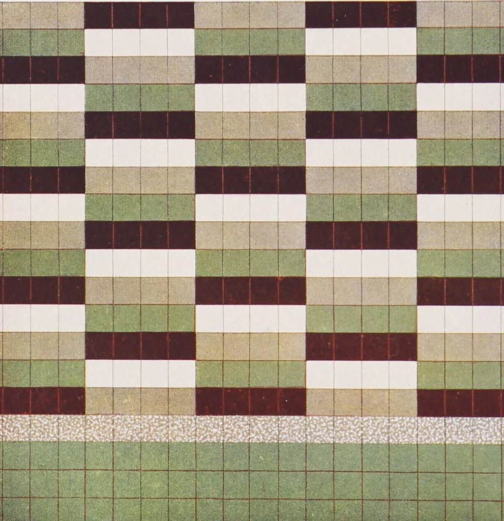 An illustration from Grès cérame, orvercéram éléments mosaíques d'or et d'argent, páte de verre / Produits céramiques de Maubeuge, société anonyme au capital de deux millions : Douzies-Maubeuge, Nord France, 1900, leaf 23