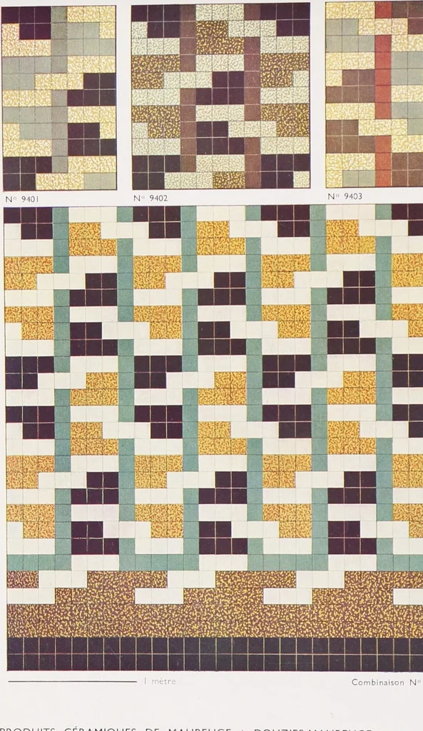 An illustration from Grès cérame, orvercéram éléments mosaíques d'or et d'argent, páte de verre / Produits céramiques de Maubeuge, société anonyme au capital de deux millions : Douzies-Maubeuge, Nord France, 1900, leaf 37