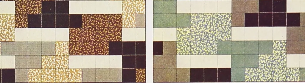 An illustration from Grès cérame, orvercéram éléments mosaíques d'or et d'argent, páte de verre / Produits céramiques de Maubeuge, société anonyme au capital de deux millions : Douzies-Maubeuge, Nord France, 1900, leaf 43