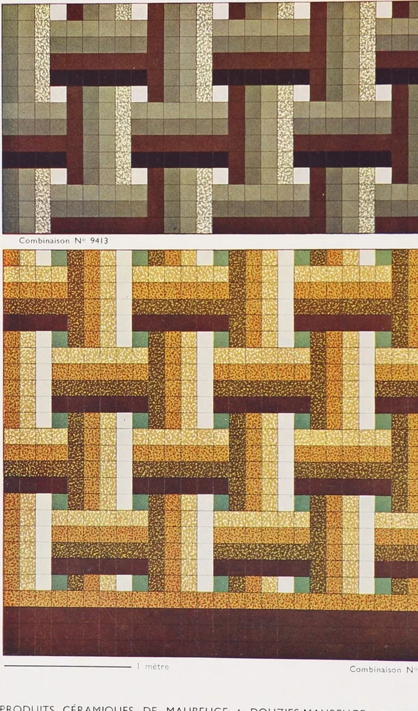 An illustration from Grès cérame, orvercéram éléments mosaíques d'or et d'argent, páte de verre / Produits céramiques de Maubeuge, société anonyme au capital de deux millions : Douzies-Maubeuge, Nord France, 1900, leaf 47