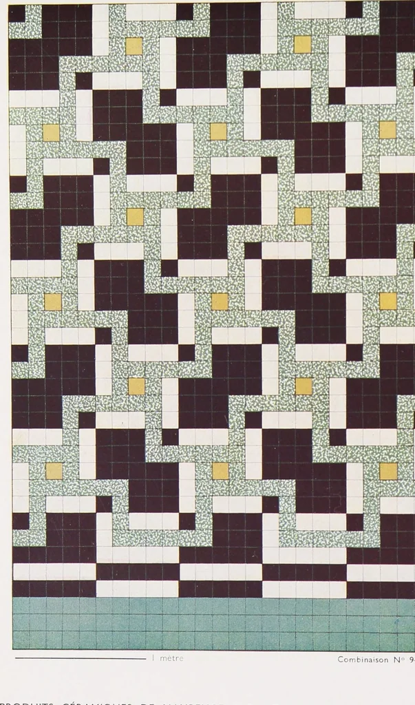An illustration from Grès cérame, orvercéram éléments mosaíques d'or et d'argent, páte de verre / Produits céramiques de Maubeuge, société anonyme au capital de deux millions : Douzies-Maubeuge, Nord France, 1900, leaf 49