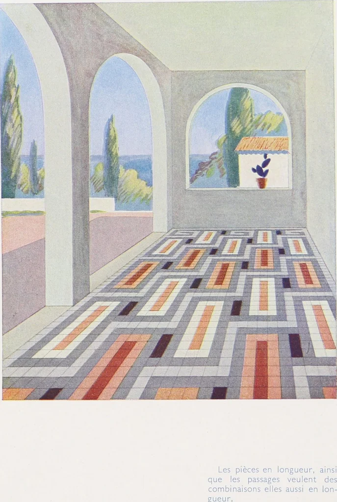 An illustration from Grès cérame, orvercéram éléments mosaíques d'or et d'argent, páte de verre / Produits céramiques de Maubeuge, société anonyme au capital de deux millions : Douzies-Maubeuge, Nord France, 1900, leaf 52