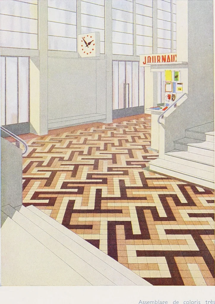 An illustration from Grès cérame, orvercéram éléments mosaíques d'or et d'argent, páte de verre / Produits céramiques de Maubeuge, société anonyme au capital de deux millions : Douzies-Maubeuge, Nord France, 1900, leaf 58