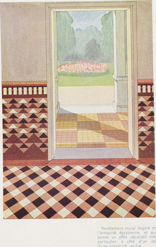 An illustration from Grès cérame, orvercéram éléments mosaíques d'or et d'argent, páte de verre / Produits céramiques de Maubeuge, société anonyme au capital de deux millions : Douzies-Maubeuge, Nord France, 1900, leaf 64