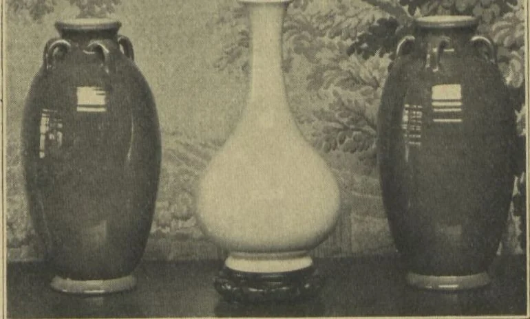 An illustration from Rookwood vases and lamp bases / the Rookwood Pottery Company, 1900, leaf 1