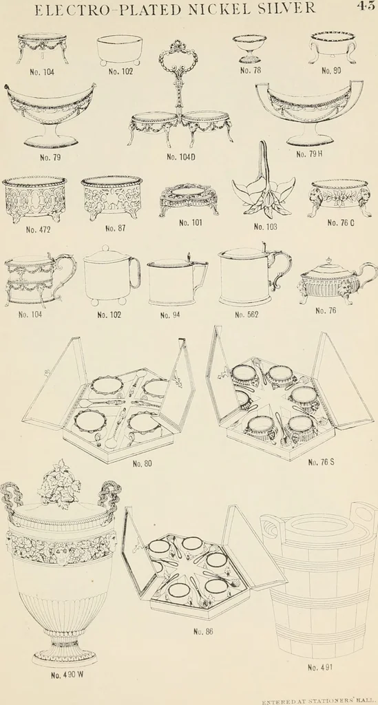An illustration from [Catalogue of 19th century British plated and unplated art metal-work]., 1880, leaf 47
