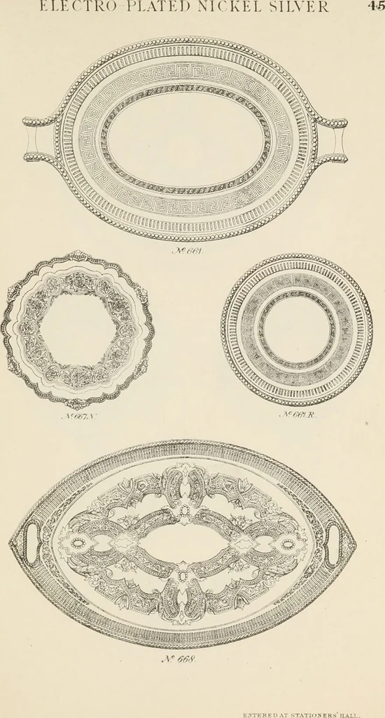 An illustration from [Catalogue of 19th century British plated and unplated art metal-work]., 1880, leaf 49