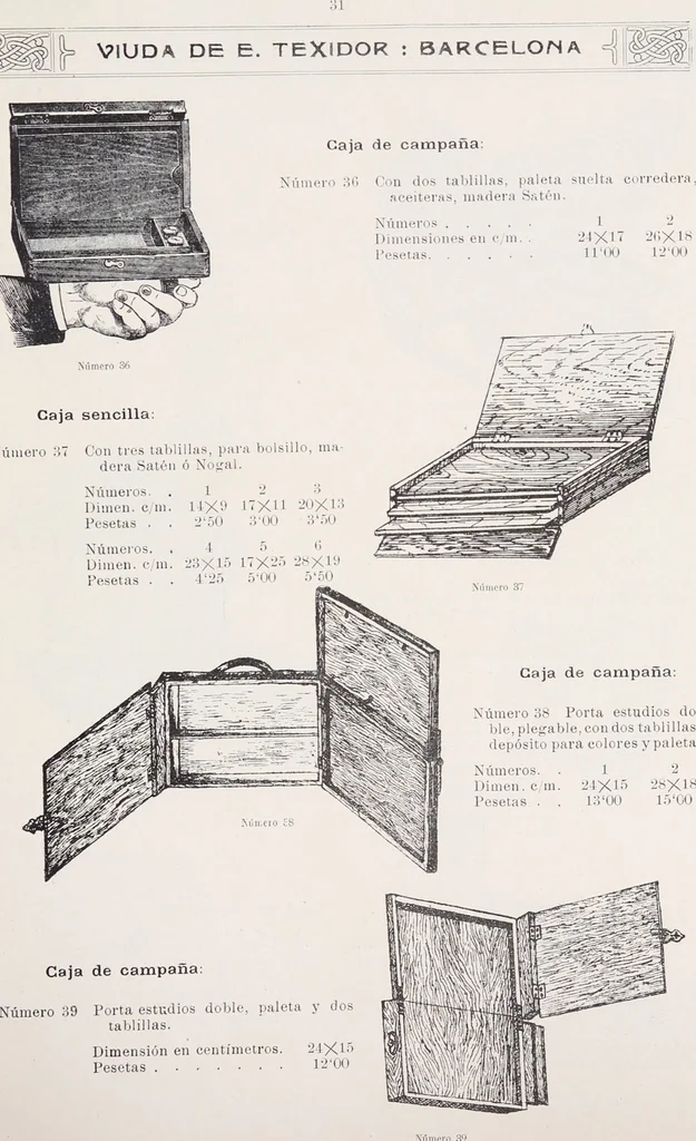 An illustration from Viuda de E. Texidor : Articulos para dibujo, pintura y arquitectura : suplemento al catálogo general, 1910, leaf 47