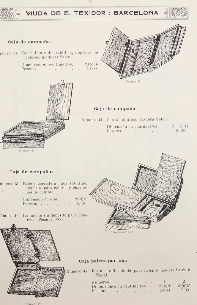 An illustration from Viuda de E. Texidor : Articulos para dibujo, pintura y arquitectura : suplemento al catálogo general, 1910, leaf 49
