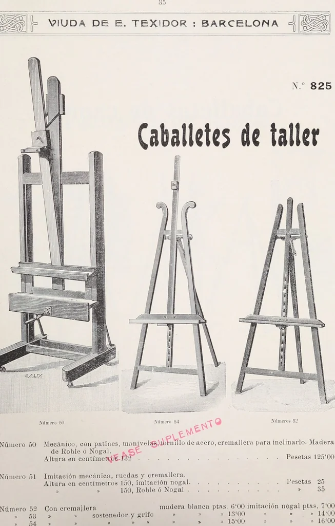 An illustration from Viuda de E. Texidor : Articulos para dibujo, pintura y arquitectura : suplemento al catálogo general, 1910, leaf 51