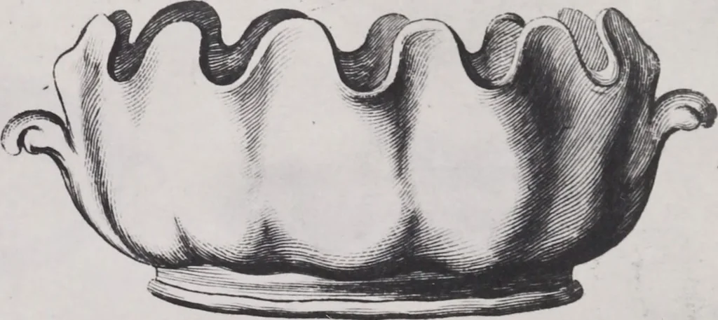 An illustration from Liste des divers articles du porcelaine de la reine, avec dessins gravés, pour montrer la forme de chacune, fabriqués par Josiah Wedgwood, potier à Sa Majesté, à Etruria, Angleterre, leaf 13