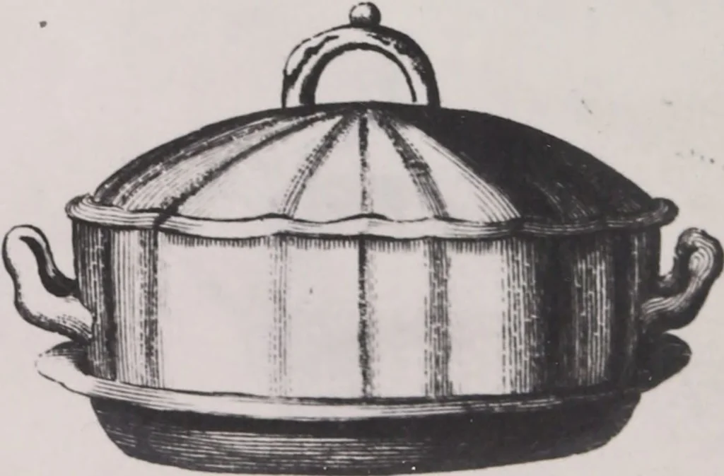 An illustration from Liste des divers articles du porcelaine de la reine, avec dessins gravés, pour montrer la forme de chacune, fabriqués par Josiah Wedgwood, potier à Sa Majesté, à Etruria, Angleterre, leaf 13