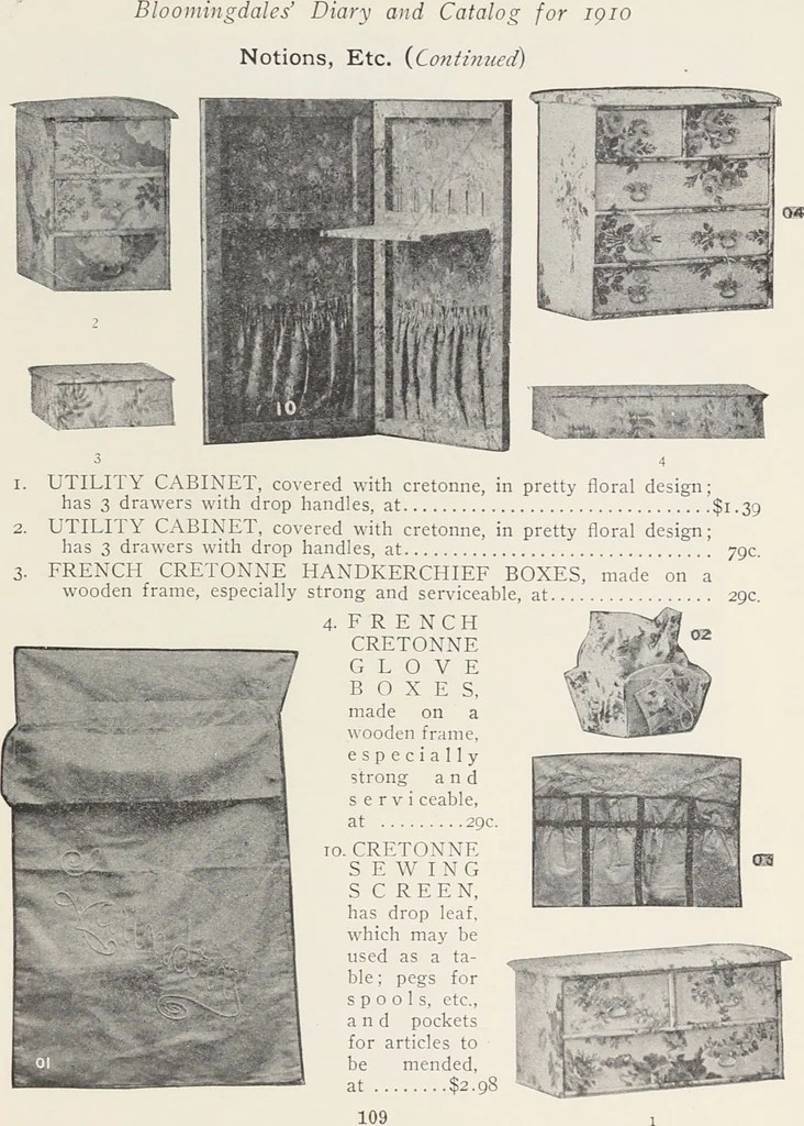 An illustration from Bloomingdales : Diary 1910 and catalog, giving prices and details of high grade merchandise and various other interesting information / Bloomingdale Bros., 1910, leaf 111