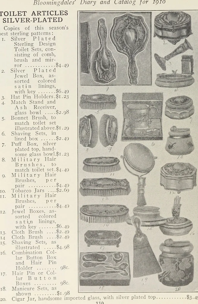 An illustration from Bloomingdales : Diary 1910 and catalog, giving prices and details of high grade merchandise and various other interesting information / Bloomingdale Bros., 1910, leaf 112