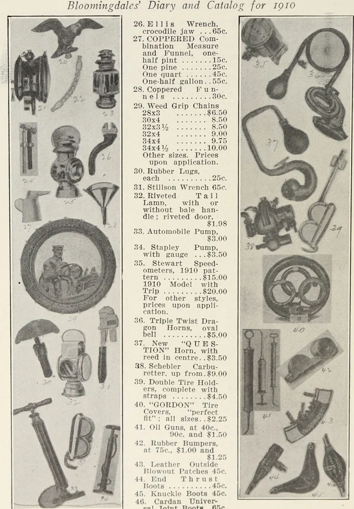 An illustration from Bloomingdales : Diary 1910 and catalog, giving prices and details of high grade merchandise and various other interesting information / Bloomingdale Bros., 1910, leaf 142