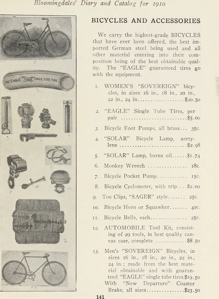 An illustration from Bloomingdales : Diary 1910 and catalog, giving prices and details of high grade merchandise and various other interesting information / Bloomingdale Bros., 1910, leaf 143