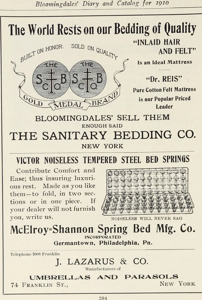 An illustration from Bloomingdales : Diary 1910 and catalog, giving prices and details of high grade merchandise and various other interesting information / Bloomingdale Bros., 1910, leaf 206