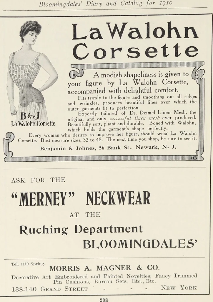An illustration from Bloomingdales : Diary 1910 and catalog, giving prices and details of high grade merchandise and various other interesting information / Bloomingdale Bros., 1910, leaf 210