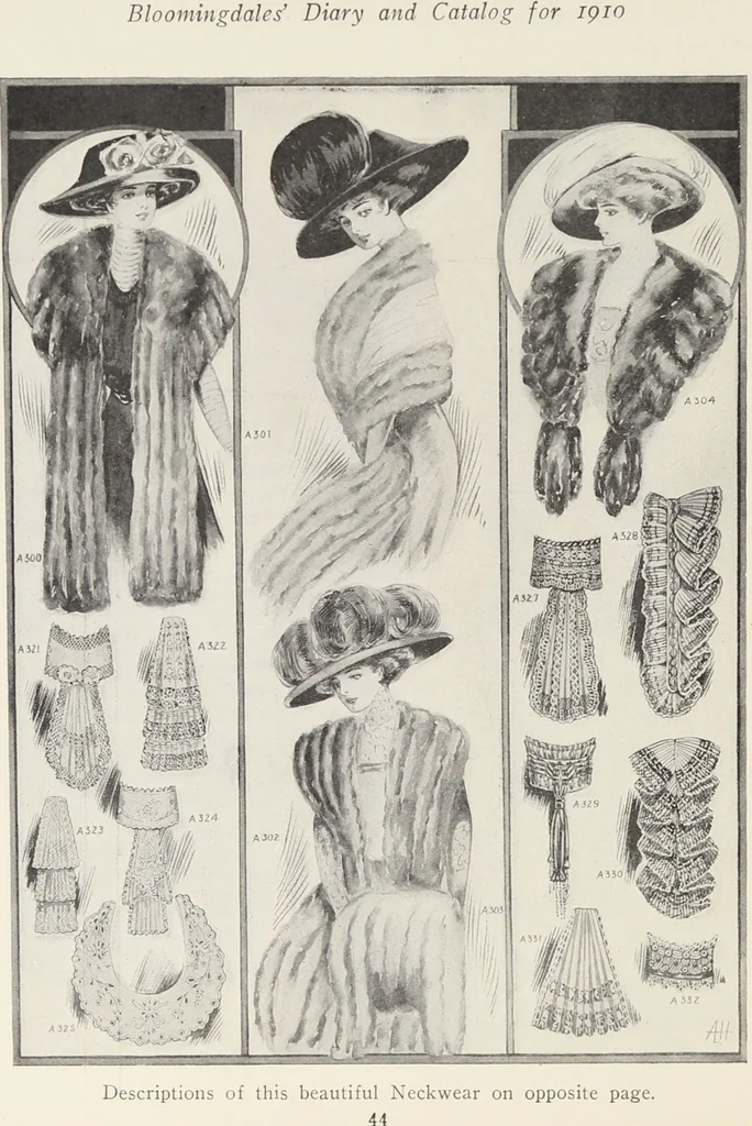 An illustration from Bloomingdales : Diary 1910 and catalog, giving prices and details of high grade merchandise and various other interesting information / Bloomingdale Bros., 1910, leaf 46