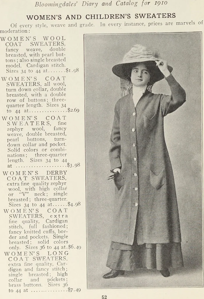 An illustration from Bloomingdales : Diary 1910 and catalog, giving prices and details of high grade merchandise and various other interesting information / Bloomingdale Bros., 1910, leaf 54