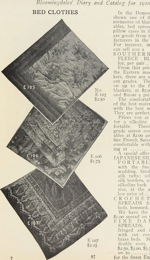 An illustration from Bloomingdales : Diary 1910 and catalog, giving prices and details of high grade merchandise and various other interesting information / Bloomingdale Bros., 1910, leaf 99