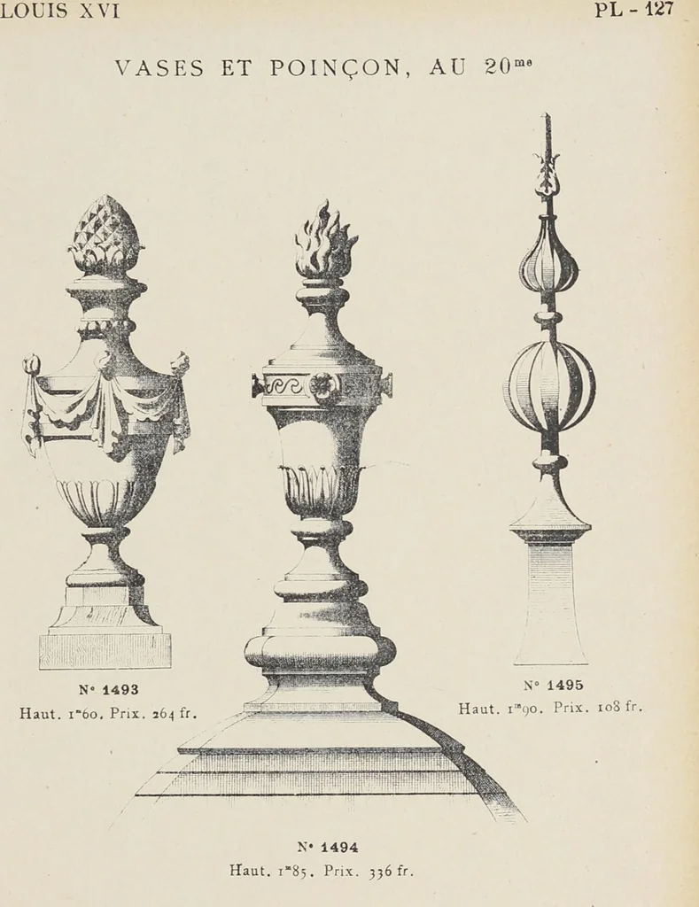 An illustration from Ornements d'architecture / Bonfils & Laval, 1901, leaf 141