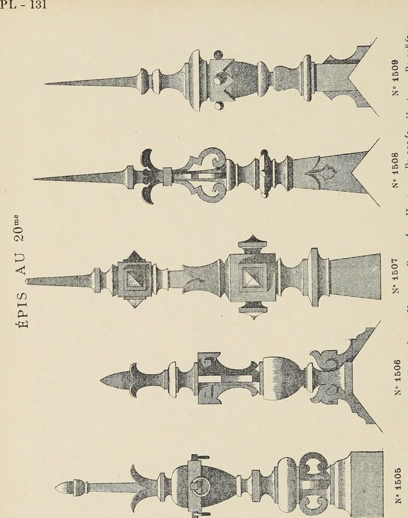 An illustration from Ornements d'architecture / Bonfils & Laval, 1901, leaf 146