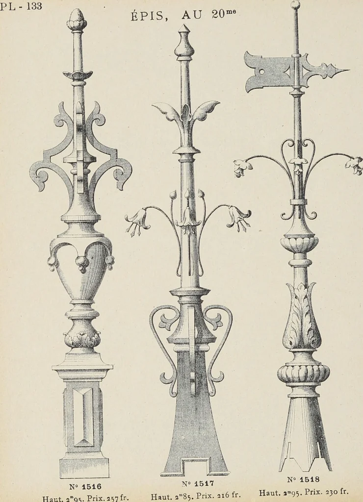 An illustration from Ornements d'architecture / Bonfils & Laval, 1901, leaf 148