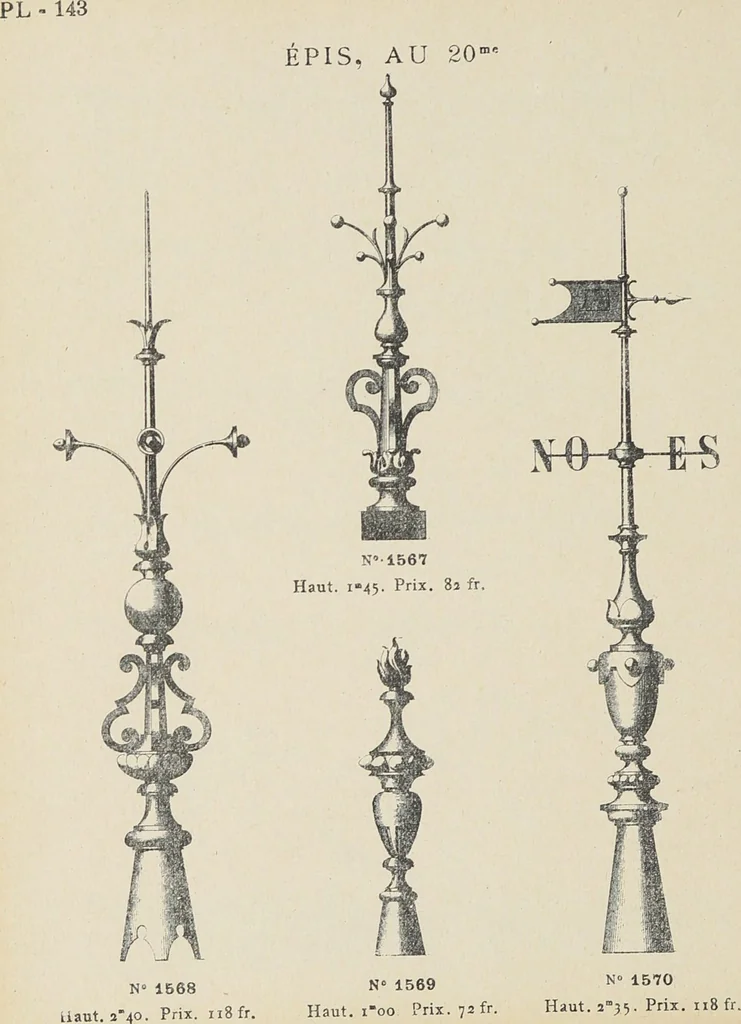 An illustration from Ornements d'architecture / Bonfils & Laval, 1901, leaf 158