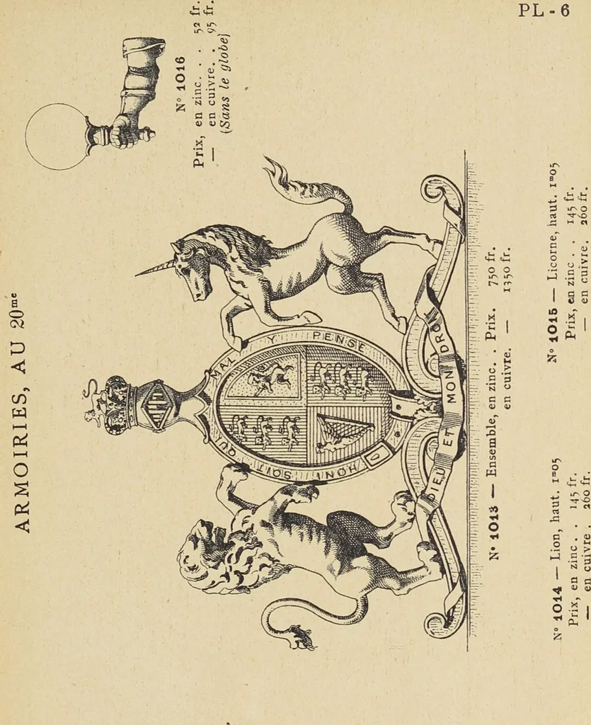 An illustration from Ornements d'architecture / Bonfils & Laval, 1901, leaf 17