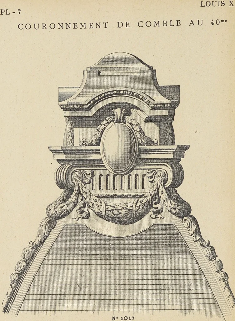 An illustration from Ornements d'architecture / Bonfils & Laval, 1901, leaf 18