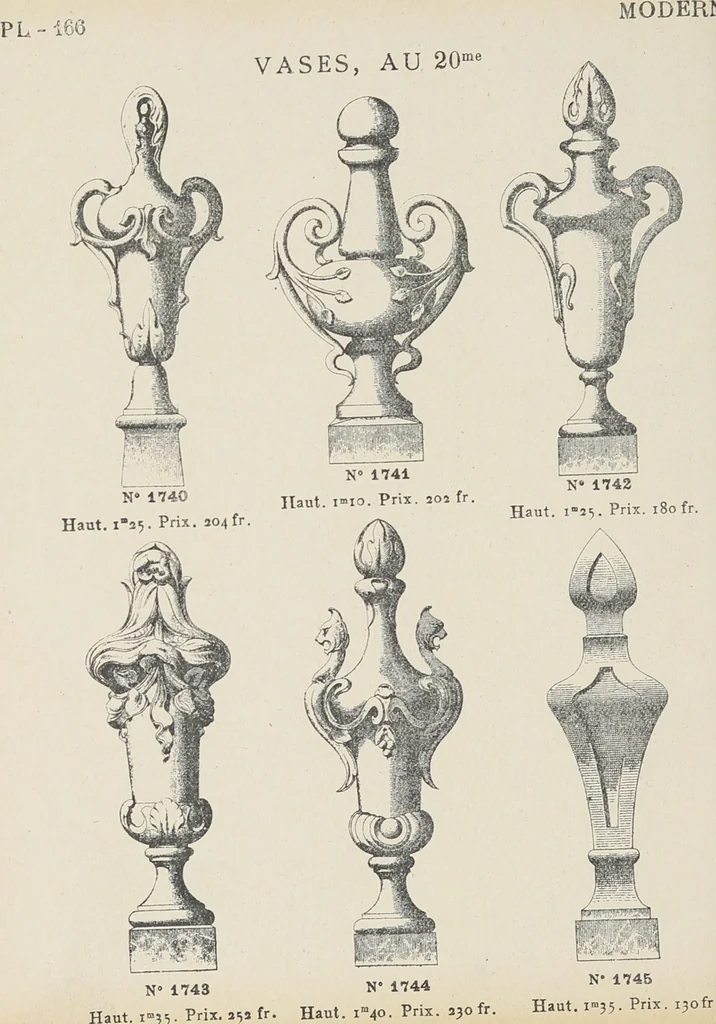 An illustration from Ornements d'architecture / Bonfils & Laval, 1901, leaf 182