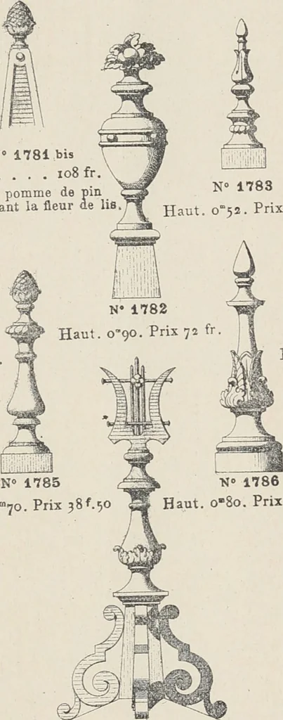 An illustration from Ornements d'architecture / Bonfils & Laval, 1901, leaf 187
