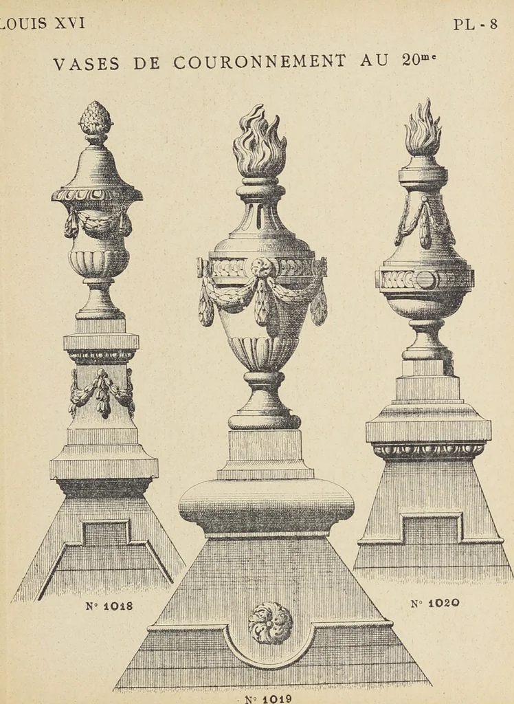 An illustration from Ornements d'architecture / Bonfils & Laval, 1901, leaf 19