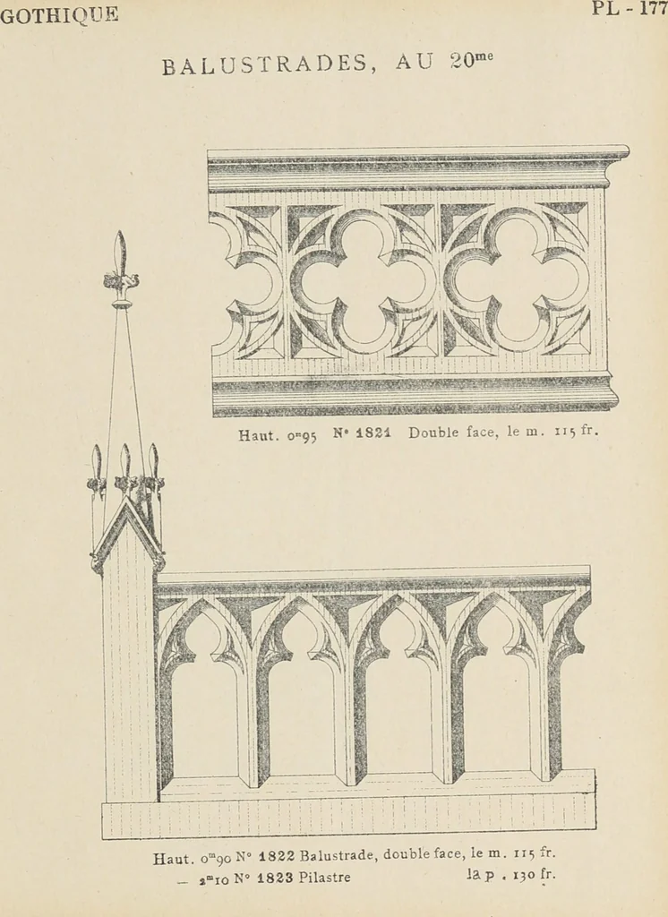 An illustration from Ornements d'architecture / Bonfils & Laval, 1901, leaf 193