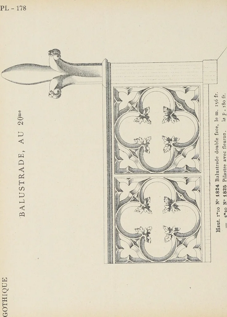 An illustration from Ornements d'architecture / Bonfils & Laval, 1901, leaf 194