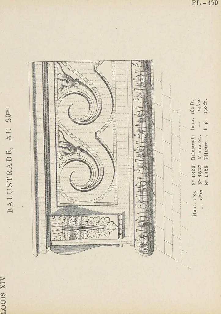 An illustration from Ornements d'architecture / Bonfils & Laval, 1901, leaf 195