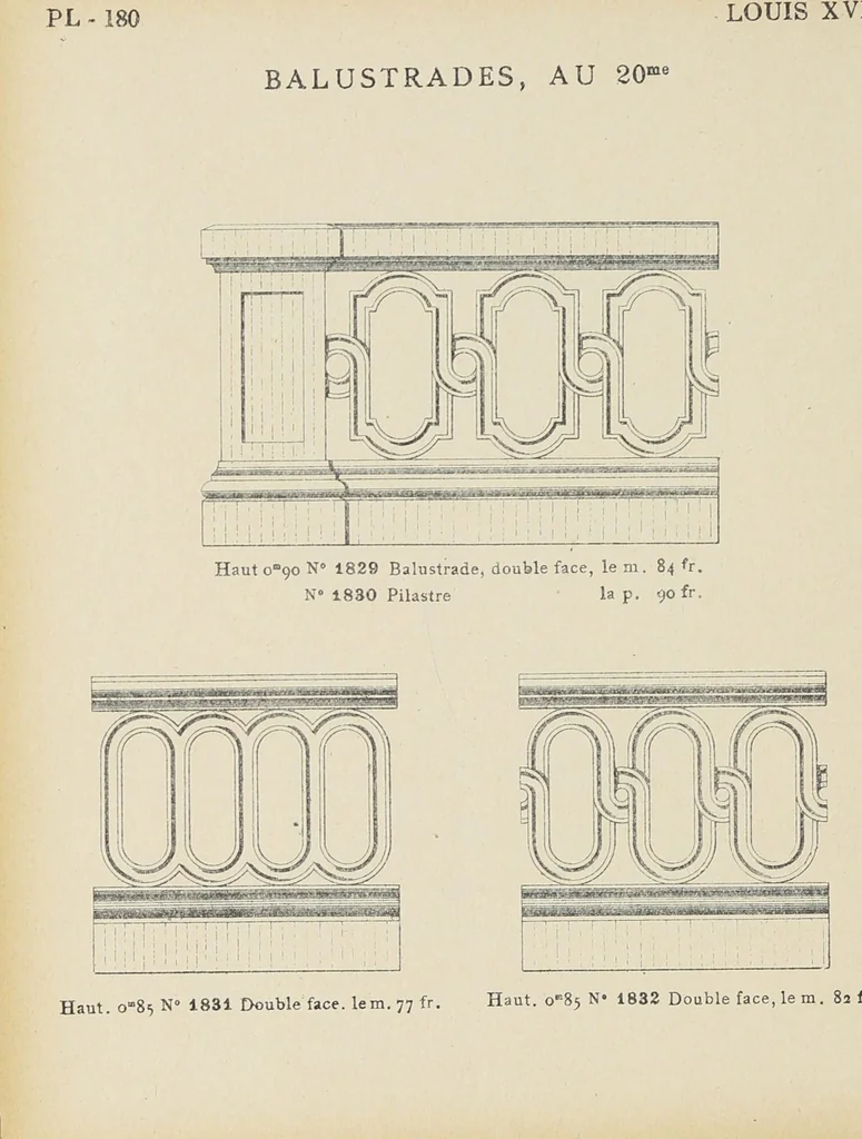 An illustration from Ornements d'architecture / Bonfils & Laval, 1901, leaf 196