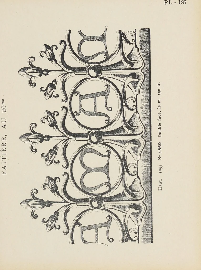 An illustration from Ornements d'architecture / Bonfils & Laval, 1901, leaf 203