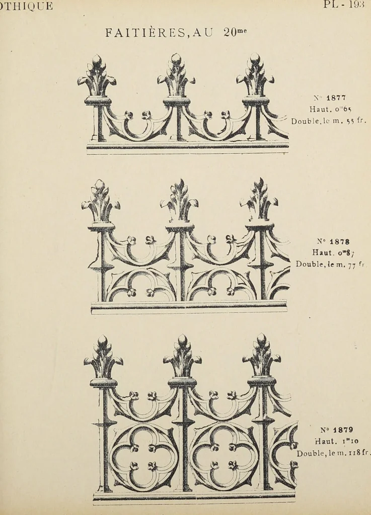 An illustration from Ornements d'architecture / Bonfils & Laval, 1901, leaf 209