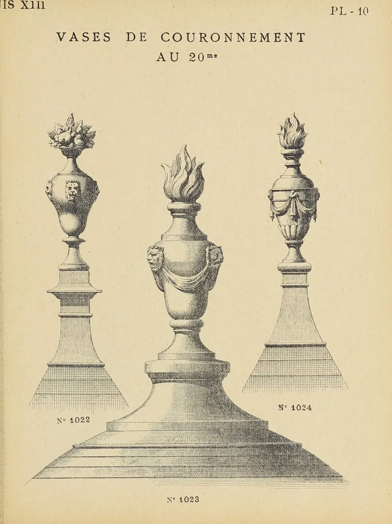 An illustration from Ornements d'architecture / Bonfils & Laval, 1901, leaf 21