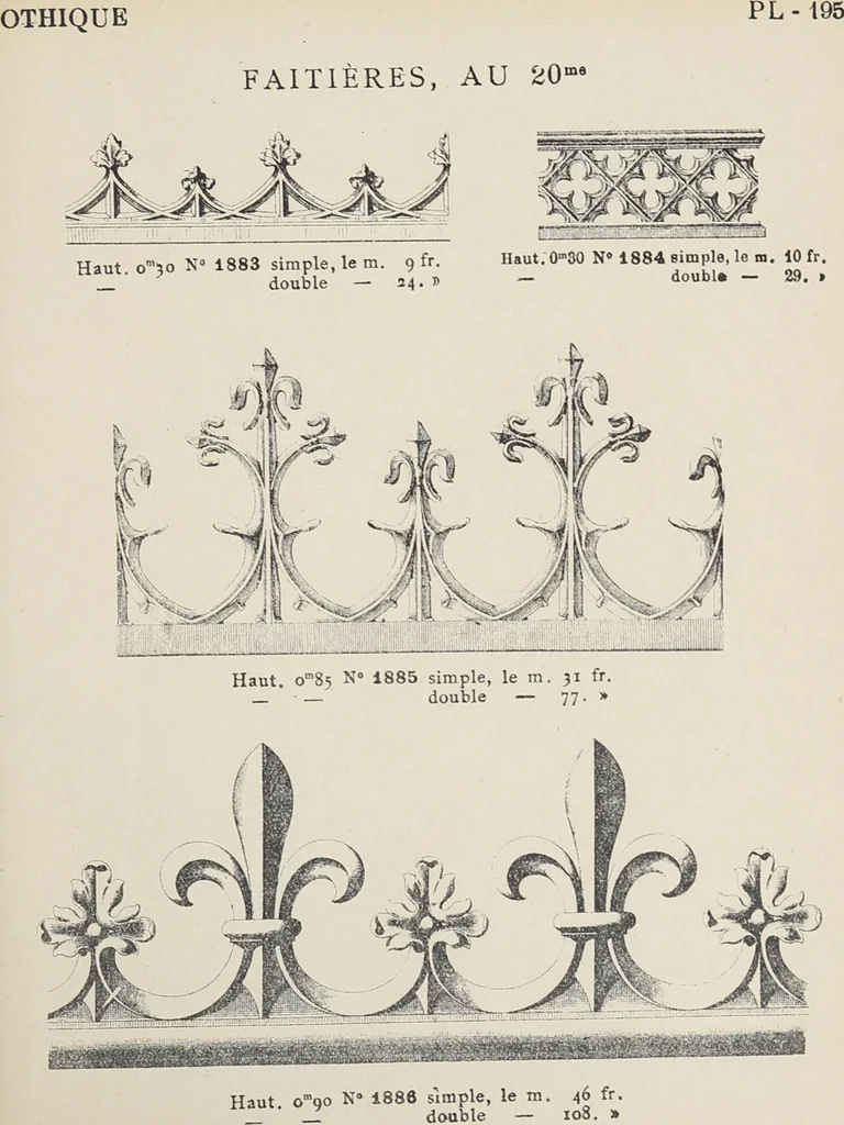 An illustration from Ornements d'architecture / Bonfils & Laval, 1901, leaf 211