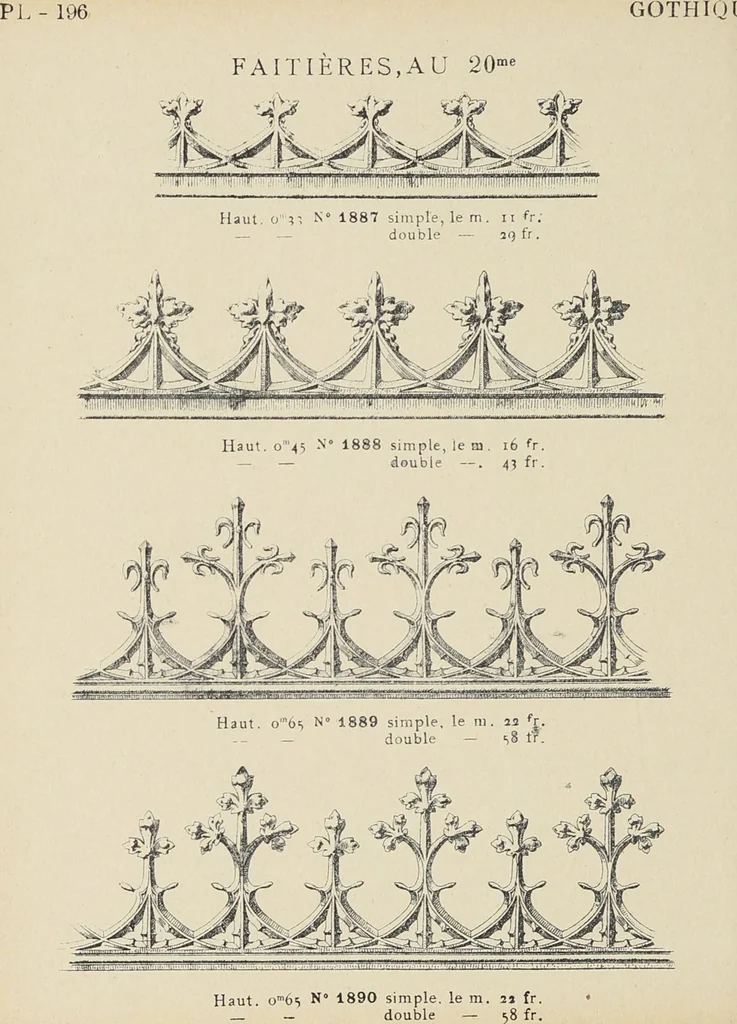 An illustration from Ornements d'architecture / Bonfils & Laval, 1901, leaf 212