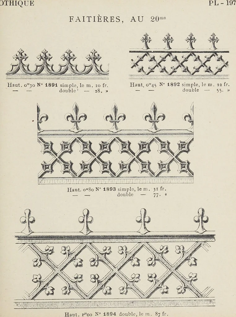 An illustration from Ornements d'architecture / Bonfils & Laval, 1901, leaf 213