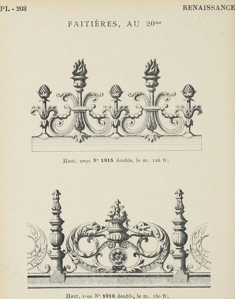 An illustration from Ornements d'architecture / Bonfils & Laval, 1901, leaf 220