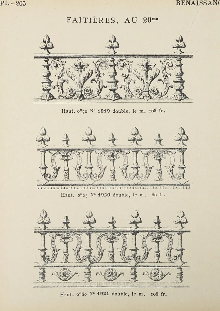 An illustration from Ornements d'architecture / Bonfils & Laval, 1901, leaf 222
